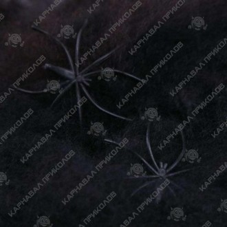 Павутина з павуками (20гр) чорна HAL-4694 Розміри: вага: 20 гр, упаковка: 25х20. . фото 4