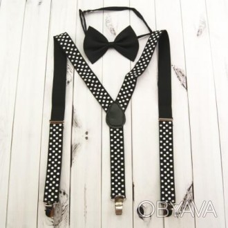  Подтяжки с галстуком бабочкой (черные) DKO-8677 Ширина, см: 0,3 Высота, см: 73 . . фото 1