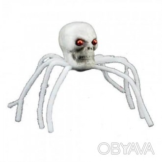  Павук готичний череп 30см (білий) HAL-6116 Розміри: 72х20х14см білий колір Мате. . фото 1