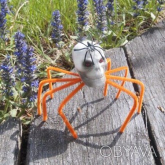  Павук готичний череп 30см (оранжевий) HAL-6167 Розміри: 72х20х14см Оранжевий ко. . фото 1