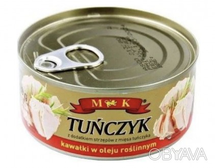 Amerigo Tunczyk Kawalki — это тунец в растительном масле, нарезанный кусками. Ту. . фото 1