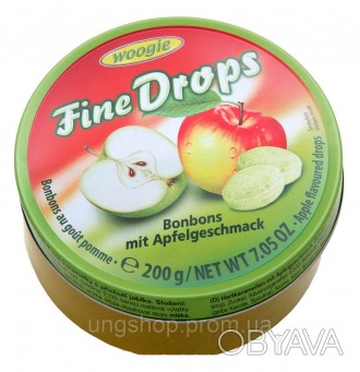 Леденцы Fine Drops Woogie со вкусом яблока, 200 гр Леденцы со вкусом яблока , 20. . фото 1
