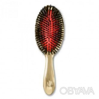 Щетка для волос Janeke Gold Line Pneumatic Mixed Bristle Hairbrush - это идеальн. . фото 1