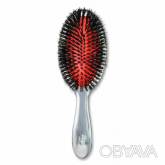 Щетка для волос Janeke Chromium Line Pneumatic Mixed Bristle Hairbrush - это иде. . фото 1