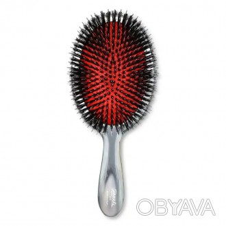 Щетка для волос Janeke Chromium Line Pneumatic Mixed Bristle Hairbrush - это иде. . фото 1