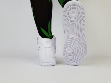 Високі кросівки жіночі білі Nike Air Force 1 Classic. Демісезонні кросівки чолов. . фото 4