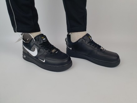 Кросівки чоловічі чорні Nike Air Force 1 '07 LV8 Utility Black. Низькі кросі. . фото 11