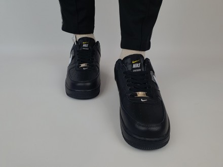 Кросівки чоловічі чорні Nike Air Force 1 '07 LV8 Utility Black. Низькі кросі. . фото 7