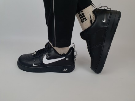 Кроссовки мужские черные Nike Air Force 1 '07 LV8 Utility Black. Низкие крос. . фото 2