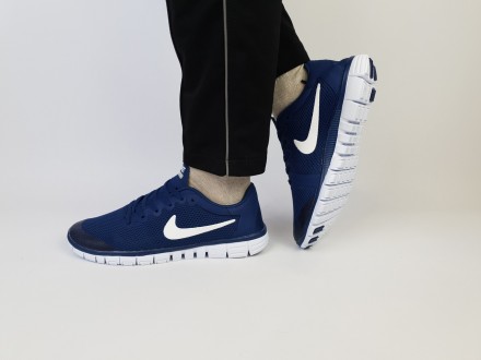 Кросівки легкі літні сині чоловічі з білим Nike Free Run 3.0 Blue White. Кросівк. . фото 5