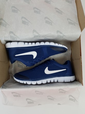 Кросівки легкі літні сині чоловічі з білим Nike Free Run 3.0 Blue White. Кросівк. . фото 11