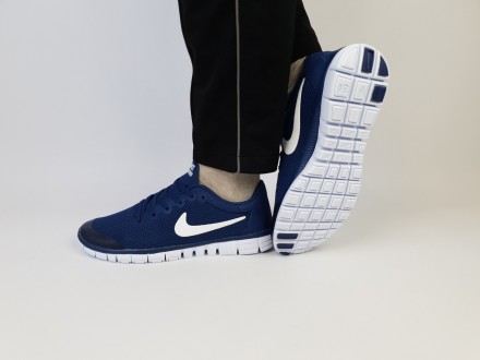 Кросівки легкі літні сині чоловічі з білим Nike Free Run 3.0 Blue White. Кросівк. . фото 8