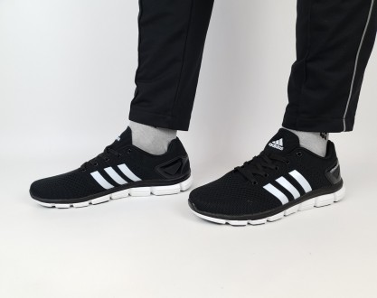 Літні кросівки чорні чоловічі з білим Adidas Climaccol Black White. Взуття чолов. . фото 6