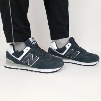 Замшевые кроссовки мужские серые New Balance 574 Grey. Спортивная обувь для мужч. . фото 8