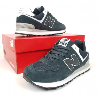 Замшевые кроссовки мужские серые New Balance 574 Grey. Спортивная обувь для мужч. . фото 5