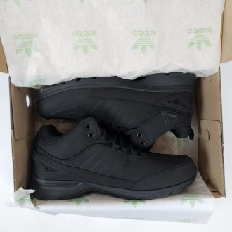 Кросівки чоловічі зимові з хутром чорні Adidas Gore-Tex Fur Black. Напівчеревики. . фото 5
