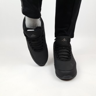 Кроссовки зимние мужские с мехом черные Adidas Gore-Tex Fur Black. Полуботинки н. . фото 10