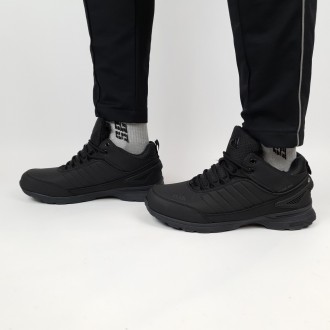 Кросівки чоловічі зимові з хутром чорні Adidas Gore-Tex Fur Black. Напівчеревики. . фото 11