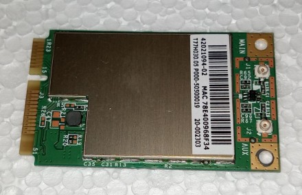 WIFI адаптер з ноутбука LENOVO Ideapad U550 Broadcom BCM94312MCG

Стан  гарний. . фото 3