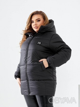 Куртка зимняя женская батал с теплым капюшоном.
Код 016866
Куртка стеганая с кап. . фото 1