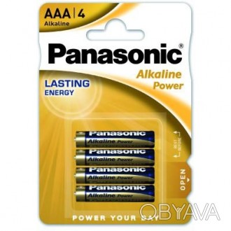 
Батарейка PANASONIC LR03 Alkaline Power * 4 (LR03REB/4BPR) надежный и долговечн. . фото 1