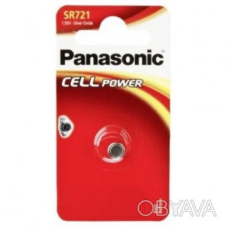 
Батарейка PANASONIC SR721 * 1 Silver Oxide (SR-721EL/1B) Батарейки Panasonic им. . фото 1