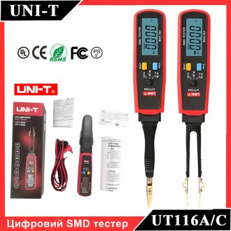 Цифровой мультиметр-пинцет для SMD компонентов UNI-T UT116С применяется для изме. . фото 2