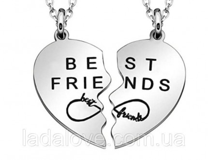 Для друзів кулони подвійні BEST FRIENDS – чудовий подарунок для кращих друзів. В. . фото 3