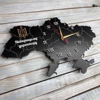 Часы настенные в форме карты Украины для Вашего шефа:
Характеристики:
✔ Материал. . фото 5