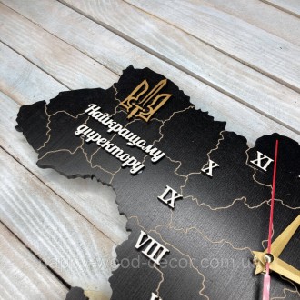 Часы настенные в форме карты Украины для Вашего шефа:
Характеристики:
✔ Материал. . фото 4