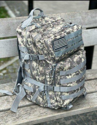 Тактический штурмовой рюкзак военного класса усиленный и прошитый двойным швом в. . фото 2