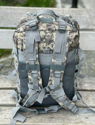 Тактический штурмовой рюкзак военного класса усиленный и прошитый двойным швом в. . фото 4