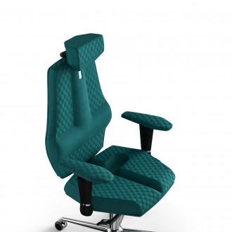 Тканинне офісне крісло для персоналу Nano з підголівником та дизайнерським швом . . фото 3