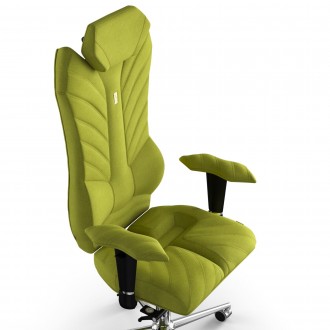 Тканинне офісне крісло для керівників Monarch з підголівником та дизайнерським ш. . фото 3