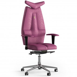 Тканинне офісне крісло для керівників Jet із підголовником та дизайнерським швом. . фото 2