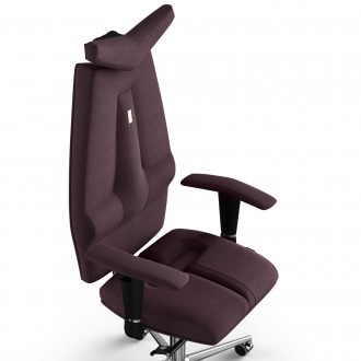 Тканинне офісне крісло для керівників Jet із підголовником та дизайнерським швом. . фото 3