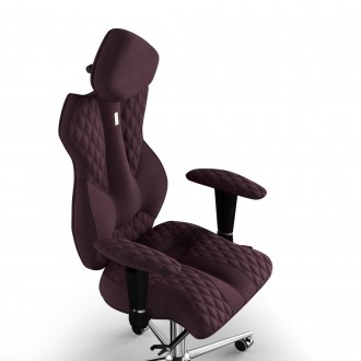 Тканинне офісне крісло для керівників Royal з підголовником та дизайнерським шво. . фото 3