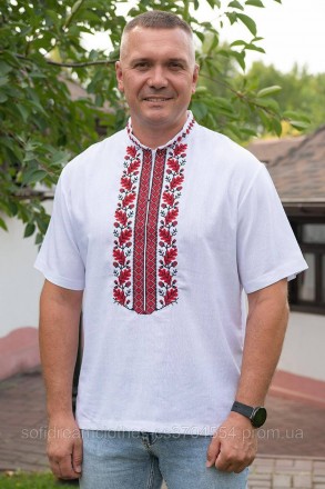 Чоловіча вишита сорочка Калина 64. Николаев. фото 1 Чоловіча вишита сорочка Калина 64. Николаев. фото 1