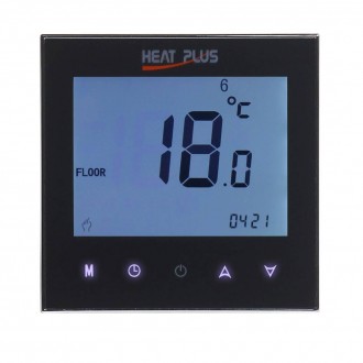 Терморегулятор HEAT PLUS iTeo4 black (програмований сенсорний). Дніпро. фото 1 Терморегулятор HEAT PLUS iTeo4 black (програмований сенсорний). Дніпро. фото 1