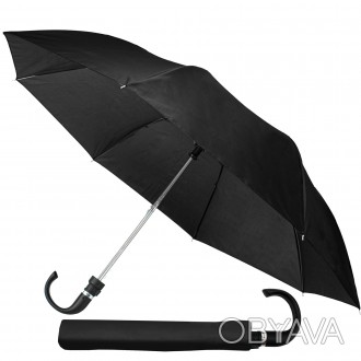 Semi Line Black (L2038-0) - це легка і надійна парасолька з міцним сталевим карк. . фото 1