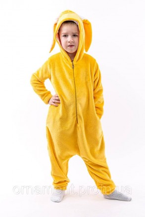 
Кігурумі піжама жовта, дитячий теплий комбінезон на блискавці для дому на хлопч. . фото 6