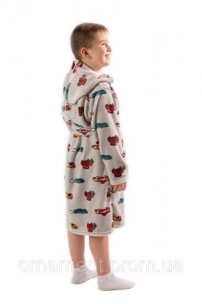 
Халат теплий для дітей і підлітків, лазневий халат на хлопчика з капюшоном
Розм. . фото 3