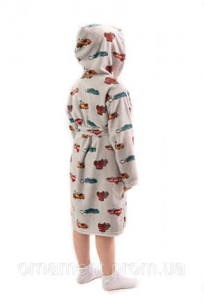 
Халат теплий для дітей і підлітків, лазневий халат на хлопчика з капюшоном
Розм. . фото 4
