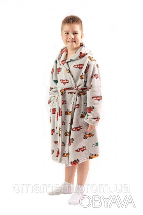 Халат теплий для дітей і підлітків лазневий халат на хлопчика з капюшоном 116