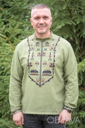 
Лляна вишиванка чоловіча — стильна українська сорочка, виготовлена з натурально. . фото 1
