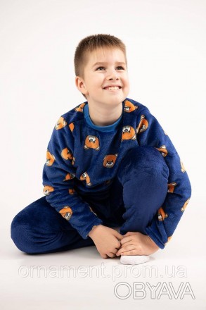 
Піжама дитяча тепла на хлопчика, зручний одяг для дому та сну зимовий
Розмір ві. . фото 1