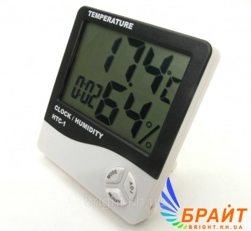 Термометр HTC-1, цифровий термометр-гігрометр, прилад для виміру температури і в. . фото 3
