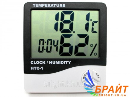 Термометр HTC-1, цифровий термометр-гігрометр, прилад для виміру температури і в. . фото 7