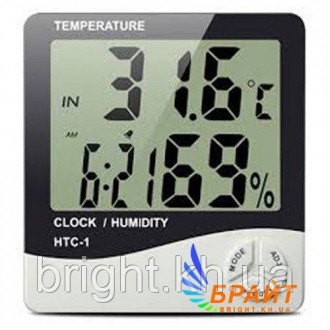 Термометр HTC-1, цифровий термометр-гігрометр, прилад для виміру температури і в. . фото 2