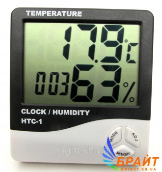 Термометр HTC-1, цифровий термометр-гігрометр, прилад для виміру температури і в. . фото 5